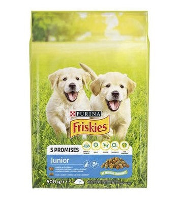 Friskies Kροκέτα Σκύλου 1,5kg Junior σε Γεύση Κοτόπουλο Λαχανικά και Πρόσθετο Γάλα