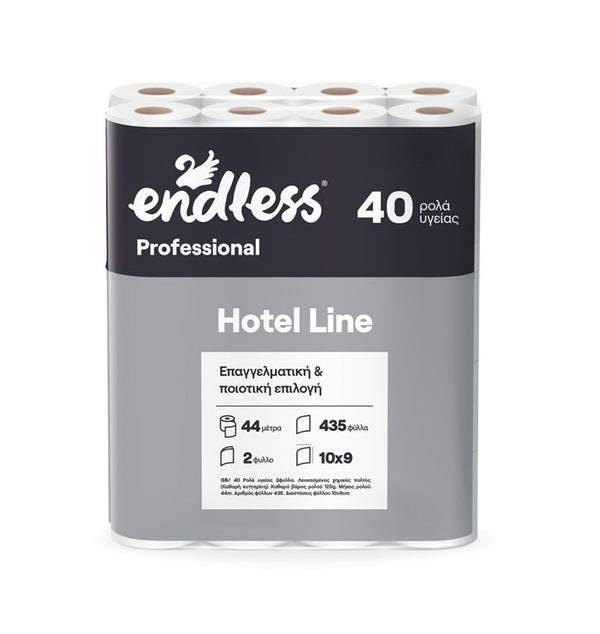 Χαρτί Υγείας Endless Επαγγελματικό Hotel Line 40 Ρολά 2 Φύλλων 125gr