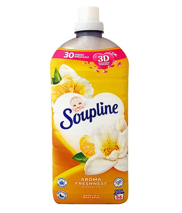 Soupline Μαλακτικό Ρούχων 1.7Lt Βανίλια & Μανταρίνι 77Μεζ