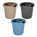 Πλαστικός Κουβάς Στρογγυλός York New 12Lt  με Στίφτη σε Διάφορα Χρώματα (YK7016)