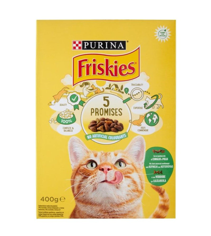 Friskies Kροκέτα Γάτας 400ml σε Γεύση Κουνέλι, Κοτόπουλο & Λαχανικά