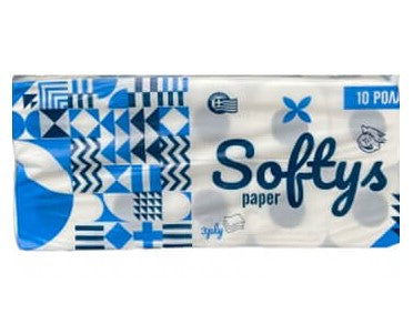 Χαρτί Υγείας Softys Deco Velvet 10 Ρολά 3 Φύλλων 110gr