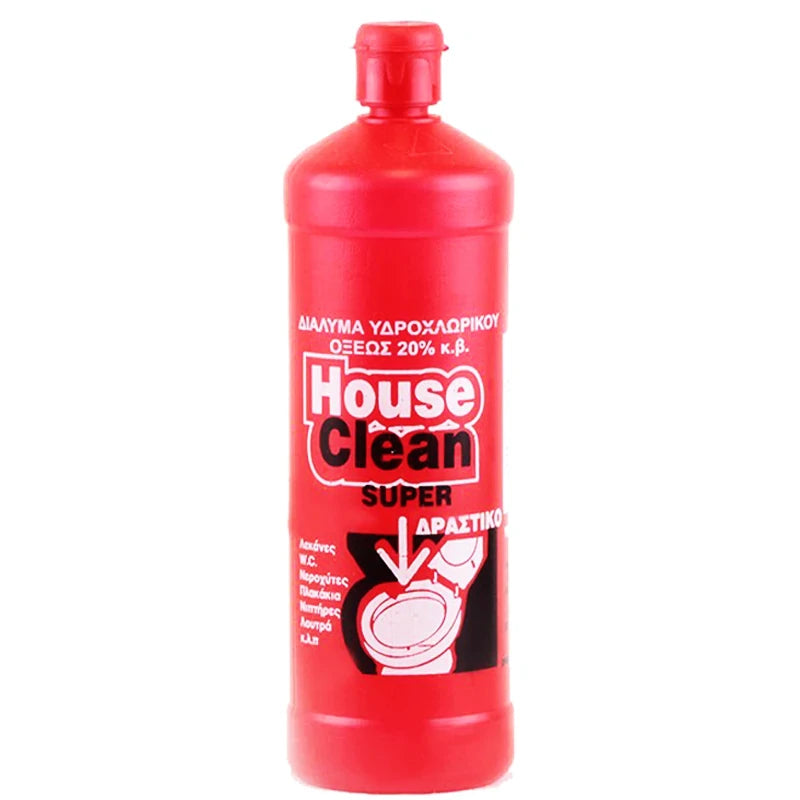 House CLean Διαβρωτικό Υδροχλωρικό Οξύ 20% Κατάλληλο για Μάρμαρα 480ml