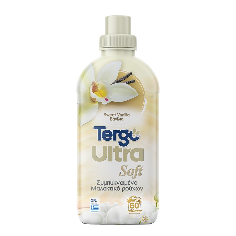 Tergo Συμπυκνωμένο Ultra Soft Μαλακτικό Ρούχων 1400ml με Άρωμα Βανίλια 60Μεζ