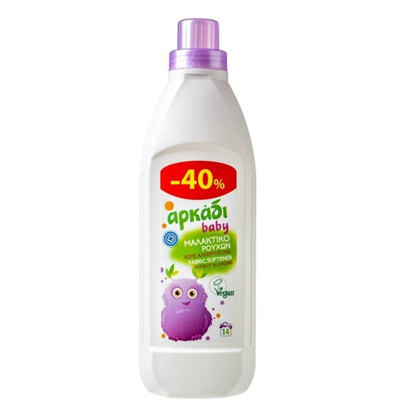 Αρκάδι Baby Μαλακτικό Ρούχων 1Lt Εκχύλισμα Ελιάς 14Μεζ