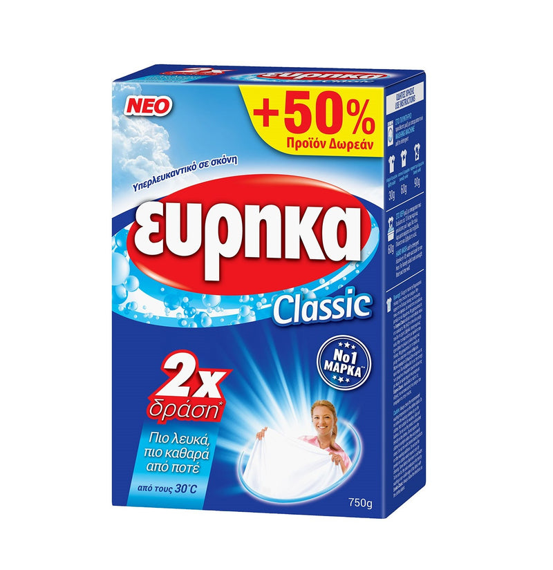 Εύρηκα Classic Λευκαντικό BOX 750gr +50% Δώρο