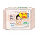 Pom Pon Υγρά Μαντηλάκια Ντεμακιγιάζ με Υαλουρονικό για Πρόσωπο & Μάτια 1+1 Δώρο (40τμχ)