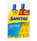 Σφουγγαρίστρα Sanitas Absorb Max Λωρίδες 1+1 Δώρο - Χοντρό Σπείρωμα