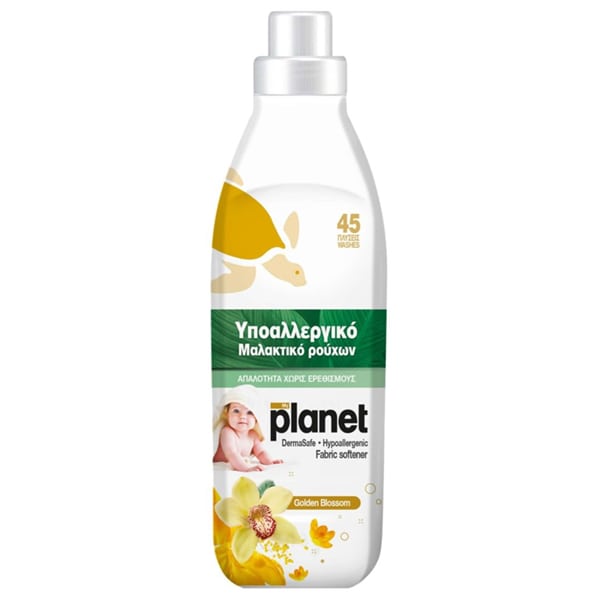 Planet Συμπυκνωμένο Υποαλλεργικό Μαλακτικό Ρούχων 1Lt με Άρωμα Golden Blossom 45Μεζ