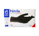 Γάντια Latex Gmt Super Gloves Νιτριλίου Χωρίς Πούδρα Μαύρα Μικρό Μέγεθος 100Τμχ