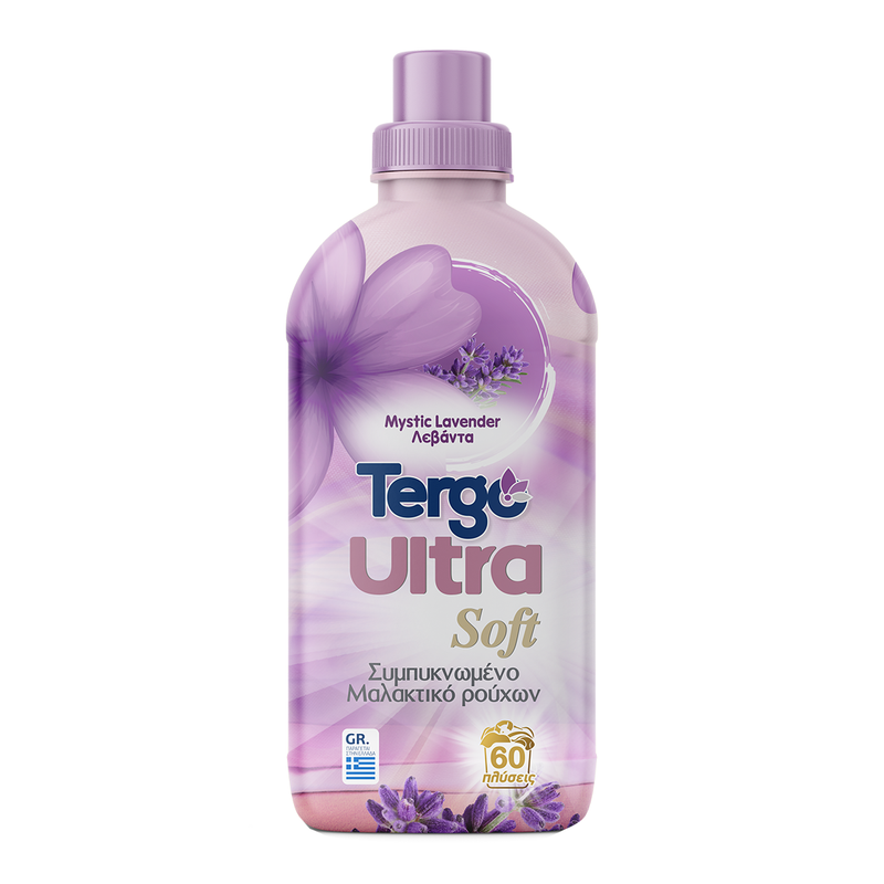 Tergo Συμπυκνωμένο Ultra Soft Μαλακτικό Ρούχων 1400ml με Άρωμα Λεβάντα 60Μεζ