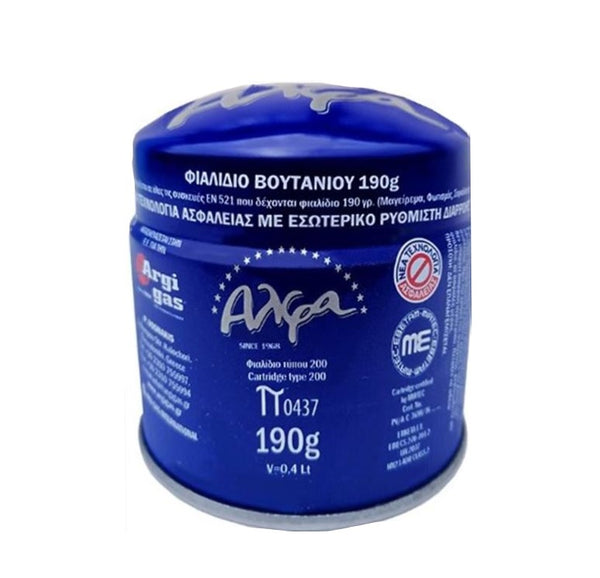 Γκαζάκι Φιάλη Argi Gas με Βαλβίδα Ασφαλείας 190gr