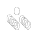 Κρίκοι Κουρτίνας Μπάνιου Viosarp Λευκό Σετ 12Τμχ