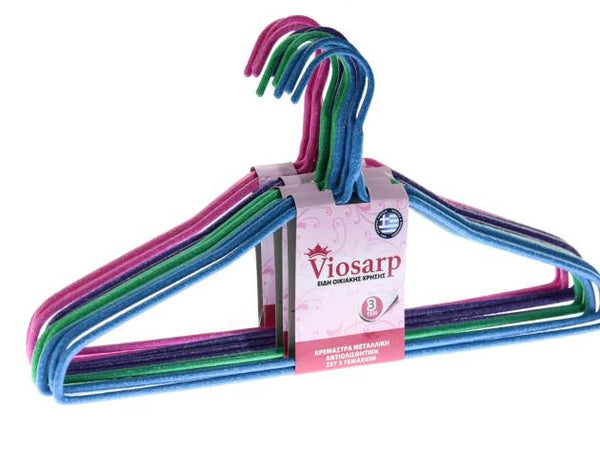Μεταλλική Κρεμάστρα Ντουλάπας Viosarp 3Τμχ