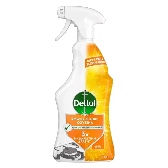 Dettol Power & Pure Πολυκαθαριστικό Spray για Κουζίνα με Oxygen Splash 750ml