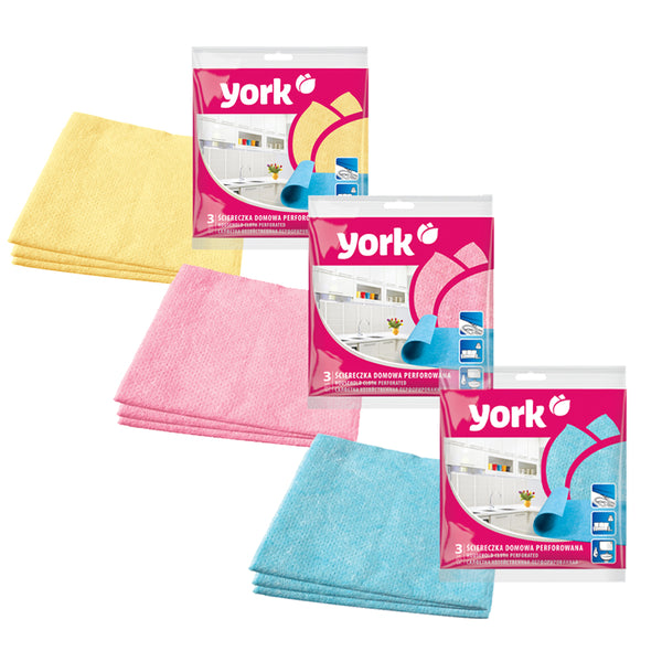 Πανάκια Οικιακής Χρήσης York Διάτρητο 34x35cm Σετ 3τμχ (YK2003)