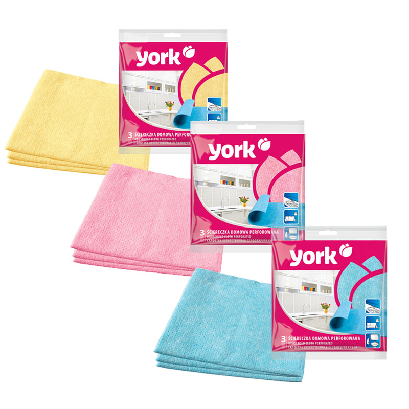 Πανάκια Οικιακής Χρήσης York Διάτρητο 34x35cm Σετ 3τμχ (YK2003)