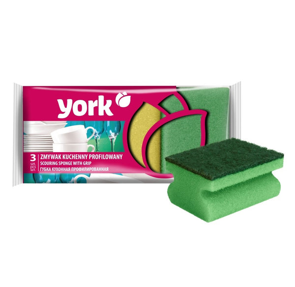 Σφουγγάρι Κουζίνας York Grip Σετ 3τμχ (YK3101)