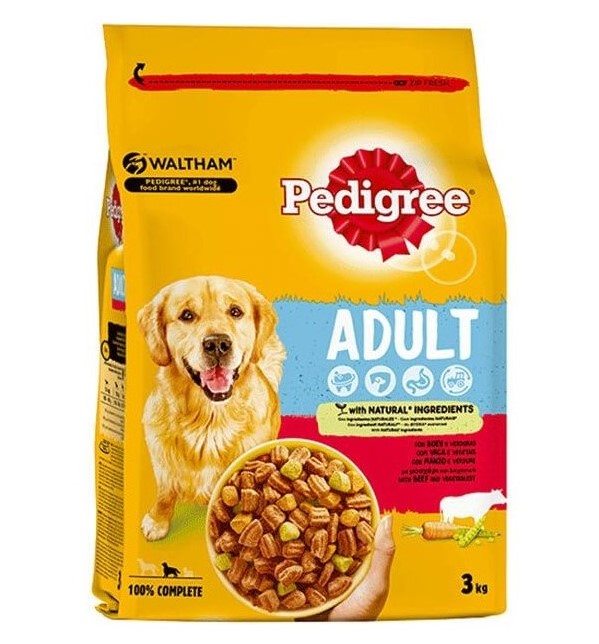 Pedigree Κροκέτα Σκύλου 3kg σε Γεύση Μοσχάρι