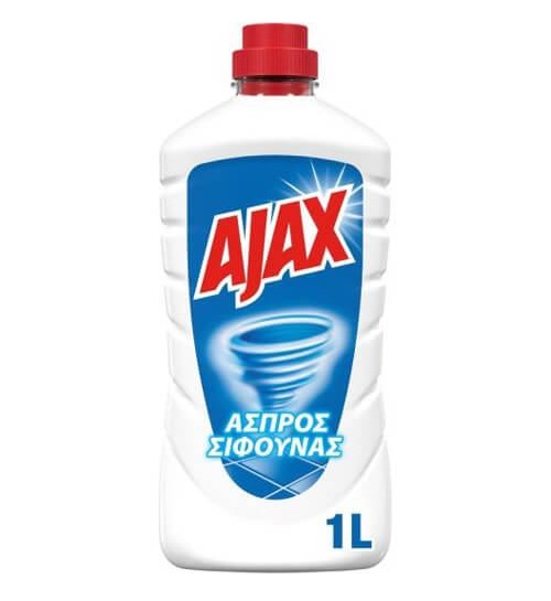 Ajax Υγρό Πατώματος 1Lt Άσπρος Σίφουνας Classic