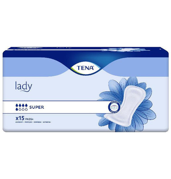 Σερβιέτες TENA Lady Super Υπεραπορροφητικές Μεγάλο Μέγεθος 15Τμχ