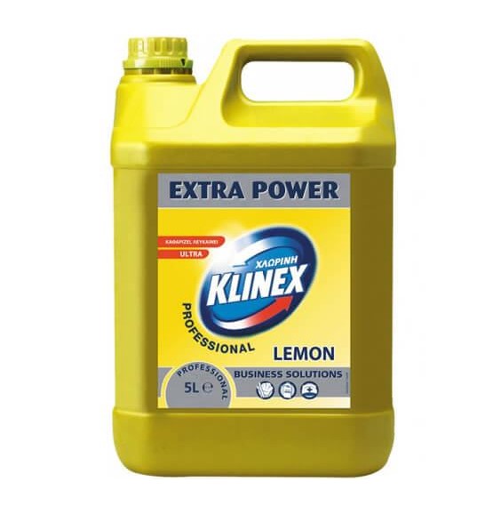 Klinex Pro Ultra Extra Power Παχύρευστη Χλωρίνη με Άρωμα Λεμόνι και 5Lt