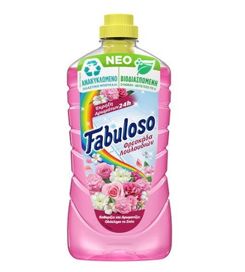 Fabuloso Υγρό Πατώματος 1Lt Άρωμα Φρεσκάδα Λουλουδιών