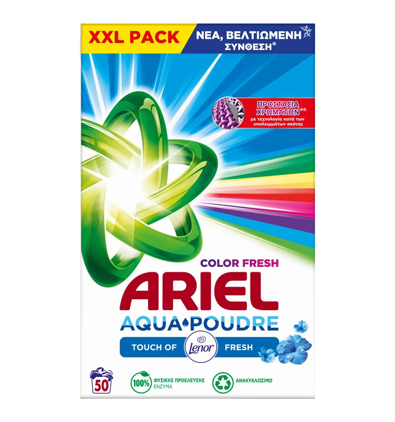 Ariel Σκόνη Πλυντηρίου Επαγγελματικό 50Μεζ Lenor Color 3.25Kg