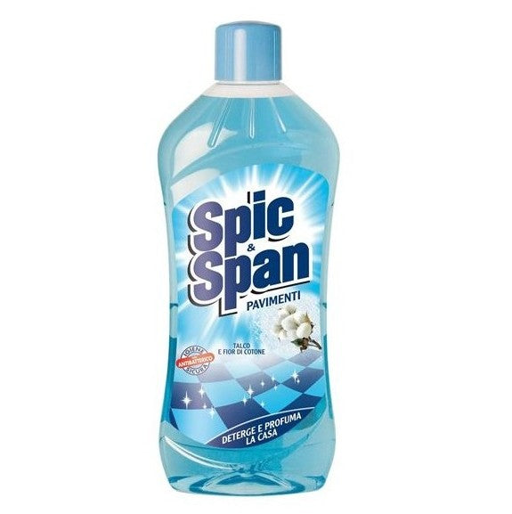 Spic & Span Υγρό Πατώματος με Απολυμαντική Δράση 1Lt  Άρωμα Ταλκ & Άνθη Βαμβακιού