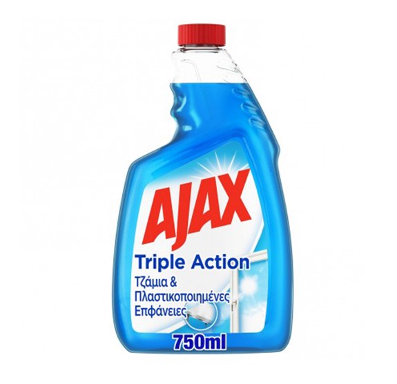 Ajax triple action Καθαριστικό Τζαμιών Ανταλλακτικό 750ml