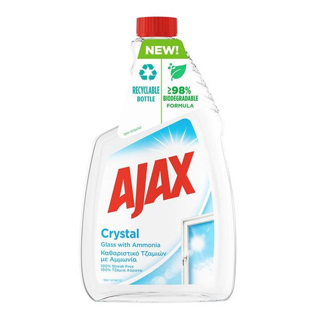Ajax Crystal Υγρό Ανταλλακτικό Καθαριστικό για Τζάμια 750ml