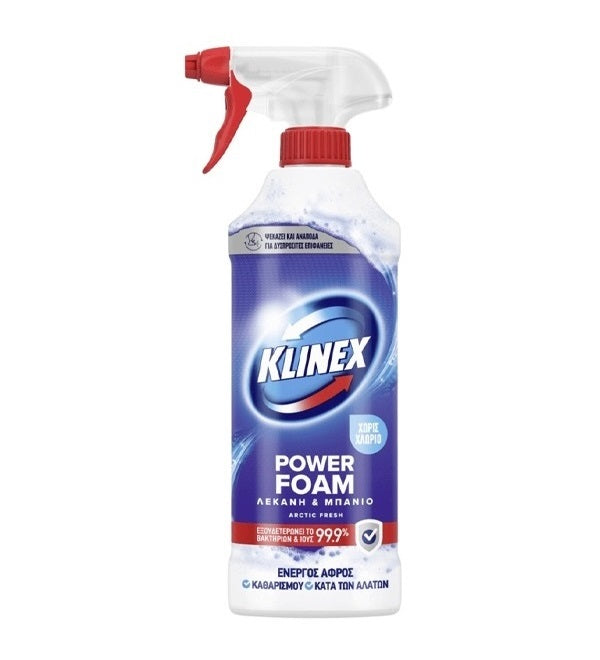 Klinex Spray Foam Για Καθαρισμό Μπάνιου με Άρωμα Arctic Fresh 435ml