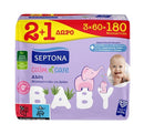 Septona Calm n' Care Αλόη Μωρομάντηλα 3x60Τμχ