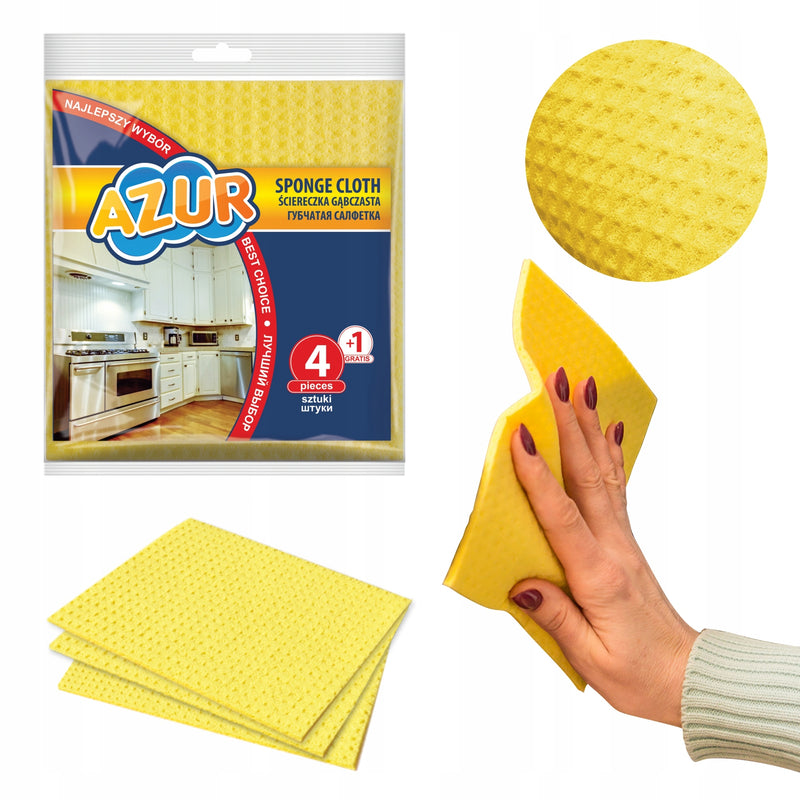 Πανάκια Απορροφητικά σαν Σφουγγάρι York Azur 17.50x15.50cm Σετ 4τμχ+1τμχ Δώρο (YK2406)