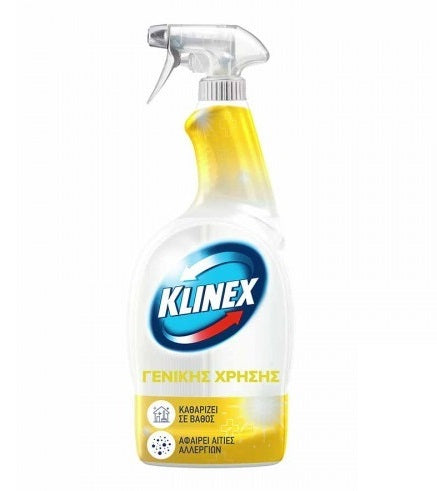 Klinex Hygiene Spray Καθαρισμού Γενικής Χρήσης 750ml Άρωμα Λεμόνι