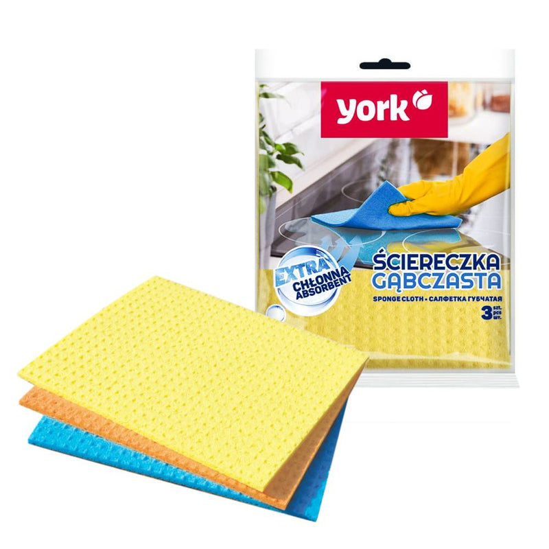 Πανάκια Απορροφητικά σαν Σφουγγάρι York 17.50x15.50cm Σετ 3τμχ (YK2401)