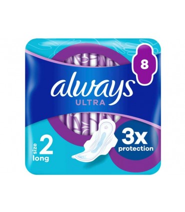 Σερβιέτες Always Ultra Flex & Fit Μεγάλο Μέγεθος με Φτερά 8Τμχ