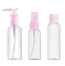 Πλαστικά Μπουκαλάκια Ταξιδίου Tns 100ml σε Διάφορα Χρώματα Σετ 3Τμχ