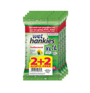 Υγρά Μαντηλάκια Wet Hankies Αντιβακτηριακά με Άρωμα Λεμόνι 2+2 Δώρο 15Τμχ