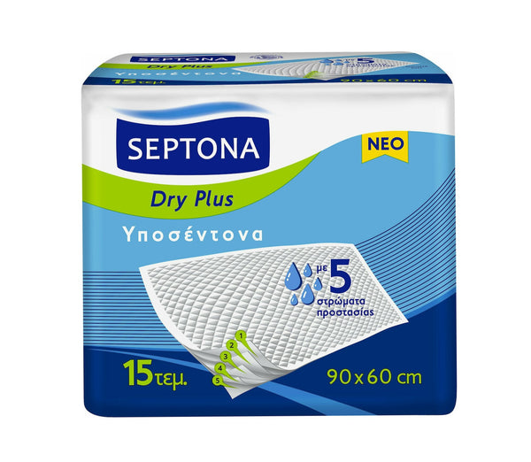 Υποσέντονα Ακράτειας Septona Dry Plus 90x60cm 15Τμχ