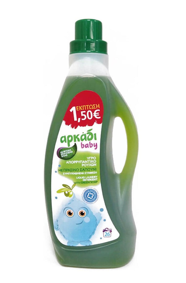 Αρκάδι Υγρό Πλυντηρίου 1.58Lt Πράσινο Σαπούνι 26Μεζ