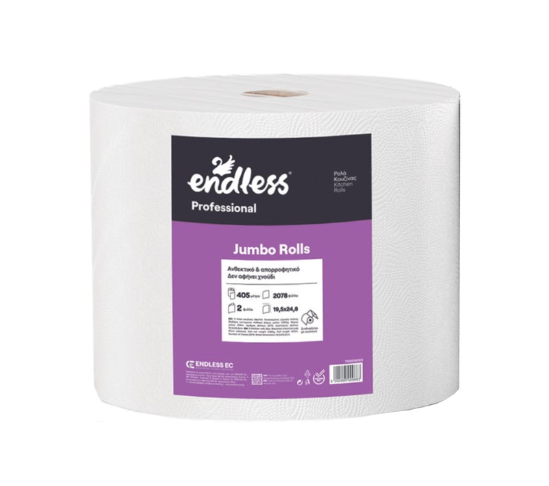 Χαρτί Κουζίνας Endless Επαγγελματικό Jumbo Ρολό 4.500gr