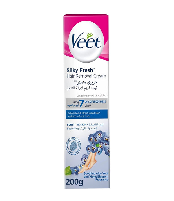 Veet Silky Fresh Κρέμα Αποτρίχωσης Σώματος για Ευαίσθητες Επιδερμίδες 200ml