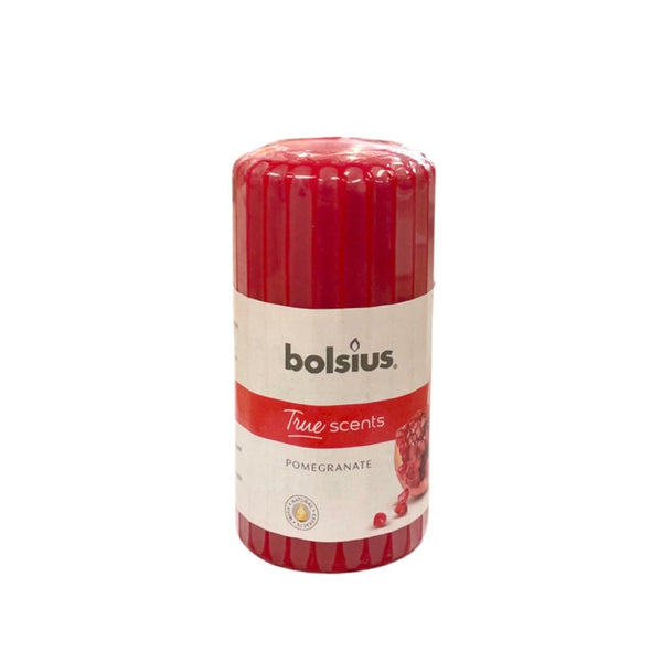 Αρωματικό Κερί Κορμός Bolsius True Scents 120/60mm-Ρόδι (Τεμάχιο)