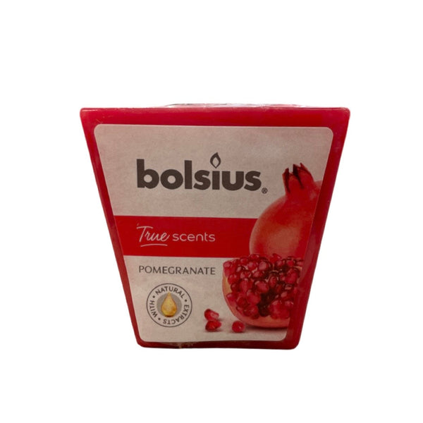 Αρωματικό Κεράκι Τετράγωνο 48/48mm Bolsius True Scents -Ρόδι (Τεμάχιο)