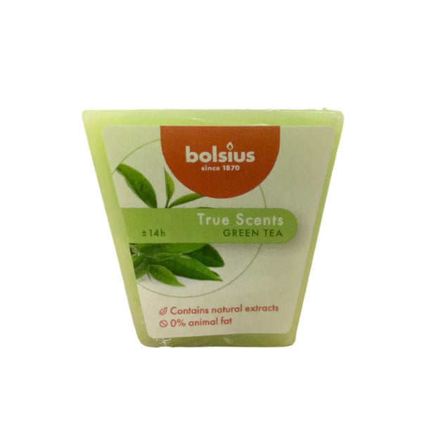 Αρωματικό Κεράκι Τετράγωνο 48/48mm Bolsius True Scents -Πράσινο Τσάι (Τεμάχιο)