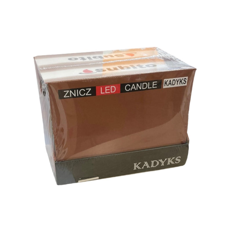 Ηλεκτρικό Κερί SUBITO Kadyks Ασημί - Λευκό (Συσκευασία)