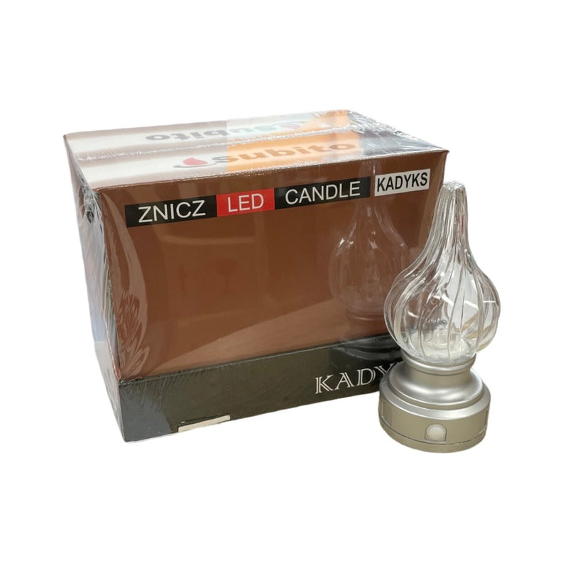 Ηλεκτρικό Κερί SUBITO Kadyks Ασημί - Λευκό (Συσκευασία)