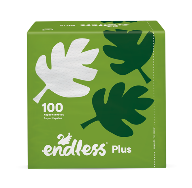 Χαρτοπετσέτες 126gr Endless Plus 30x30cm 80Τμχ