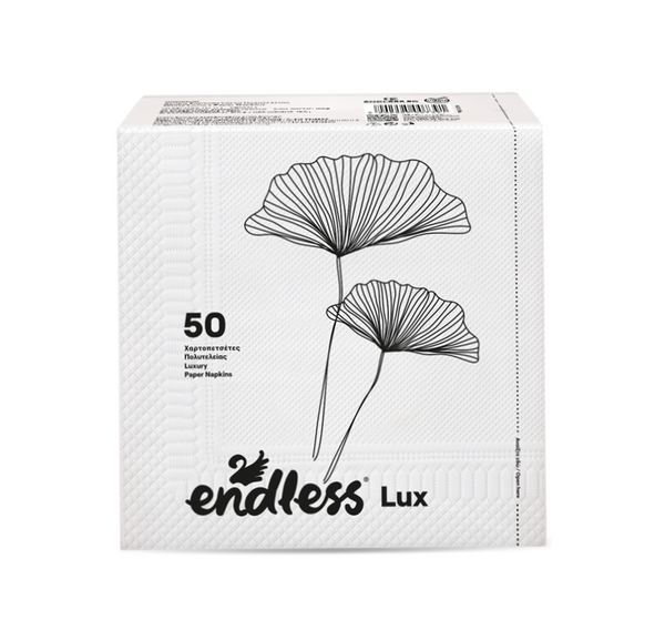 Χαρτοπετσέτες 185gr Endless Πολυτελείας Lux 33x33cm 50Τμχ